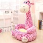 BAKAJI Divano Poltroncina Divanetto Bambini Maxi Peluche Forma Giraffa Sedia con Seduta Imbottita Arredo Stanzetta Cameretta Bim
