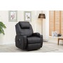 Modern Massage Recliner Chair, Poltrona Relax, Divano Vibrante riscaldato in Pelle PU Lounge ergonomico Nero