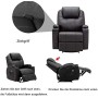 Modern Massage Recliner Chair, Poltrona Relax, Divano Vibrante riscaldato in Pelle PU Lounge ergonomico Nero