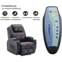 Modern Massage Recliner Chair, Poltrona Relax, Divano Vibrante riscaldato in Pelle PU Lounge ergonomico Nero
