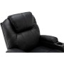 Modern Massage Recliner Chair, Poltrona Relax, Divano Vibrante riscaldato in Pelle PU Lounge ergonomico Nero