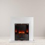 Camino Elettrico Denver con Cornice in Legno 1500 Watt Caminetto completo di Mobile