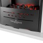 Camino Elettrico Denver con Cornice in Legno 1500 Watt Caminetto completo di Mobile