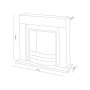 Camino Elettrico Denver con Cornice in Legno 1500 Watt Caminetto completo di Mobile