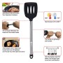 GOAMZ 9 Pezzi Utensili da Cucina,Set Utensili Cucina Silicone AntiGraffio Pentole Professionali con Porta, Acciaio Inox Antiader