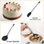 GOAMZ 9 Pezzi Utensili da Cucina,Set Utensili Cucina Silicone AntiGraffio Pentole Professionali con Porta, Acciaio Inox Antiader