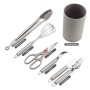 COMLIFE Set Utensili da Cucina 12 Pezzi Nylon Strumenti di Cottura Manico in Silicone Strumenti di Cottura tra Cui Cucchiaio, Tu