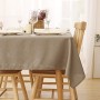 Deconovo Tovaglia Rettangolare Impermeabile Antimacchia in Tessuto Aspetto Lino per Tavolo 140x300cm Taupe