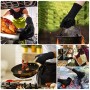 Guanti da Barbecue,Guanti da Forno,Guanti da Cucina con Resistenza al Calore Fino a 800 °C con Fodera in Cotone e Lungo Polsino