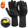 Guanti da Barbecue,Guanti da Forno,Guanti da Cucina con Resistenza al Calore Fino a 800 °C con Fodera in Cotone e Lungo Polsino