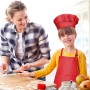 Bambini Grembiule e Cappello da Cuoco Set, Regolabile Bambino Grembiule da Cucina con 2 Tasche per Ragazze Ragazzi, Grembiuli da