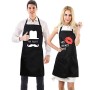 Uarter Divertente da cucina Grembiuli per le coppie "Mr. Right Mrs. sempre ragione" con 2 tasche Nero Grande, confezione da 2
