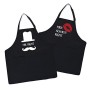 Uarter Divertente da cucina Grembiuli per le coppie "Mr. Right Mrs. sempre ragione" con 2 tasche Nero Grande, confezione da 2