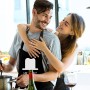 Uarter Divertente da cucina Grembiuli per le coppie "Mr. Right Mrs. sempre ragione" con 2 tasche Nero Grande, confezione da 2