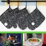 HEPAZ Guanti da Forno,Presine e Guanti da Barbecue,Addensare Guanti da Forno a microonde, Presine da Cucina Morbida in Cotone pe