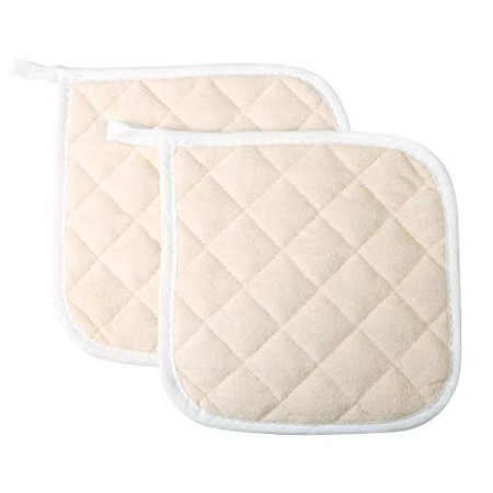 WXLAA Presine da Cucina in Cottone Termoresistente Lavabile Resistente al Calore per Cucina (Bianco)