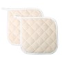 WXLAA Presine da Cucina in Cottone Termoresistente Lavabile Resistente al Calore per Cucina (Bianco)