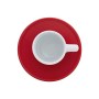 Bialetti Y0TZ032 Set 4 Tazzine (con Piattini) Moka Color, Porcellana