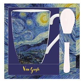 VAOFO Van Gogh 523443 Tazza con Cucchiaio, Modello Notte Stellata