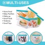 Sacchetti Riutilizzabili per Alimenti, 10 Pezzi Sacchi Portaoggetti Congelatori Borsa, Ecologico per Pane, Sandwich, Tostapane