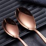Berglander Set di posate in titanio in oro rosa 30 pezzi, set di posate in oro rosa in acciaio inossidabile, servizio di posate 