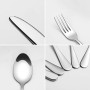 VPCOK Set Posate 30 PCS Set Posate 12 Persone Posate Acciaio Inox Posate Cucina Posate Bambini Posate da Campeggio Set di Posate