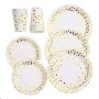 esonmus 60PCS 255,1 Gram Bicchieri di Carta + 60PCS Piatti 17,8 cm + 60PCS Set di Piatti 22,9 cm 180PCS monouso Drinkware stovig