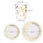 esonmus 60PCS 255,1 Gram Bicchieri di Carta + 60PCS Piatti 17,8 cm + 60PCS Set di Piatti 22,9 cm 180PCS monouso Drinkware stovig
