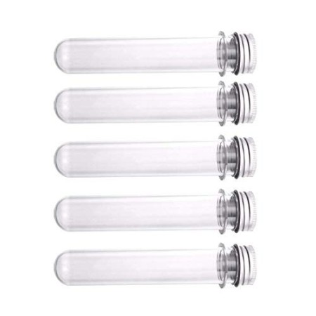 10 Pezzi Provette Di Plastica Con Tappi Provette Di Plastica Trasparente Provette Con Tappi Di Alluminio Plastica Provetta Multi