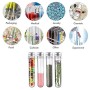 10 Pezzi Provette Di Plastica Con Tappi Provette Di Plastica Trasparente Provette Con Tappi Di Alluminio Plastica Provetta Multi