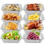 Liwein Vaschette Alluminio,Teglie in Alluminio USA e Getta Grandi Vaschette Monouso con Coperchio Contenitori da Cucina per Cuci