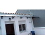 MVPOWER Pensilina Tettoia per Porta Balcone Esterno Tenda da Veranda Pensilina Alveolare in Policarbonato (270*98.5cm, Nero)