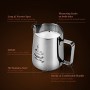 KimKing 350ml Bricco da latte Lattiera per cappuccino in Acciaio Inox Caffè Latte Art Bilance di misurazione di due lati