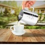 KimKing 350ml Bricco da latte Lattiera per cappuccino in Acciaio Inox Caffè Latte Art Bilance di misurazione di due lati