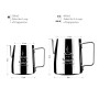 KimKing 350ml Bricco da latte Lattiera per cappuccino in Acciaio Inox Caffè Latte Art Bilance di misurazione di due lati