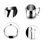KimKing 350ml Bricco da latte Lattiera per cappuccino in Acciaio Inox Caffè Latte Art Bilance di misurazione di due lati