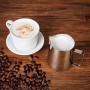KimKing 350ml Bricco da latte Lattiera per cappuccino in Acciaio Inox Caffè Latte Art Bilance di misurazione di due lati