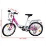 Ridgeyard 20 Pollici Bicicletta da Bambina Bici Ragazzi Ragazze per 12-16 Anni Children Bike (Rosa + Bianco)