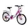 Ridgeyard 20 Pollici Bicicletta da Bambina Bici Ragazzi Ragazze per 12-16 Anni Children Bike (Rosa + Bianco)