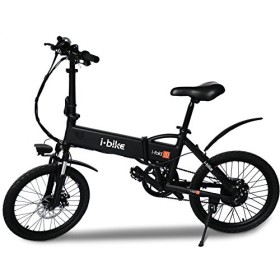 i-Bike I- Fold 20, Bicicletta Ripiegabile Elettrica con Pedalata Assistita Uomo, Ruote da 20”, Nero