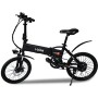 i-Bike I- Fold 20, Bicicletta Ripiegabile Elettrica con Pedalata Assistita Uomo, Ruote da 20”, Nero
