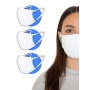 Relaxsan - SET 3 [bianco] Fasce viso bocca naso lavabili riutilizzabili assorbenti tessuto batteriostatico