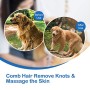 MENNYO Spazzola per Cani Gatti, Toelettatura Professionale per Pelo Lungo/Corto, Accessori Gatto Cane Autopulente - Elimina Il 9