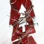 30 cm rosso albero LED tavolo centrotavola Natale vacanza casa decorazione con 20 LED bianco caldo