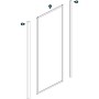 Ogomondo Cabina Doccia Slide 3 Lati Cristallo Temprato Trasparente 100x80x80 + Piatto Doccia Porcellana h6,5cm