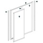 Ogomondo Cabina Doccia Slide 3 Lati Cristallo Temprato Trasparente 100x80x80 + Piatto Doccia Porcellana h6,5cm
