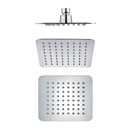 Soffione Doccia Quadrato Acciaio Inox 2 Mm Spessore Effetto Pioggia Varie Misure Bagno