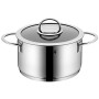 WMF Pentole Set 4 Pezzi Pentole Casseruola Vignola Rivestito Vetro Cromargan in Acciaio Inox Lucido Rivestimento Antiaderente L