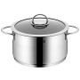 WMF Pentole Set 4 Pezzi Pentole Casseruola Vignola Rivestito Vetro Cromargan in Acciaio Inox Lucido Rivestimento Antiaderente L