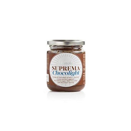 Crema Spalmabile al Cioccolato Suprema Chocolight 250g - Senza Zuccheri Aggiunti - Senza Glutine, Grassi Idrogenati, Olio di Pal